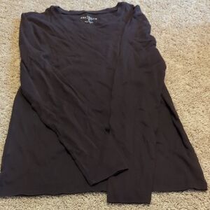 Ann Taylor Black Long Sleeve Top